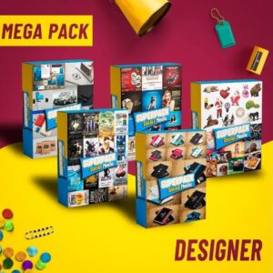 Mega Pack Designer – Pacote de artes editaveis + 80% de desconto